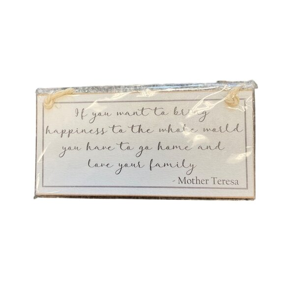 Crafty Clara - Mother Teresa Quote, Made with MDF Hanging Sign - Picture 1 of 3